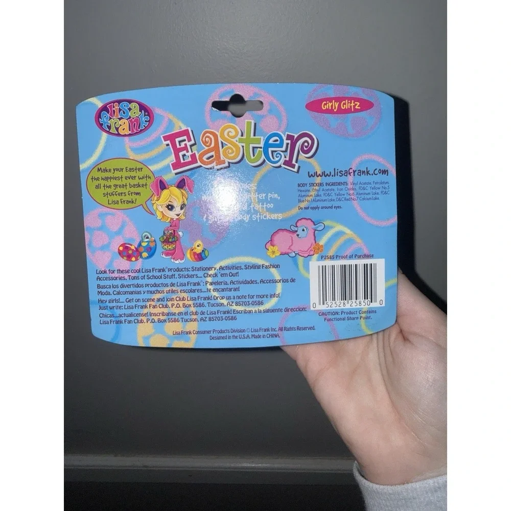 Vintage Lisa Frank Girly Glitz Easter Basket‎ Stuffer Butterfly